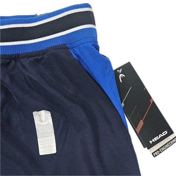 HEAD Shorts Mens XL Navy Blue Athletic Performance Pro-Engineering Reflective - Picture 3 of 5